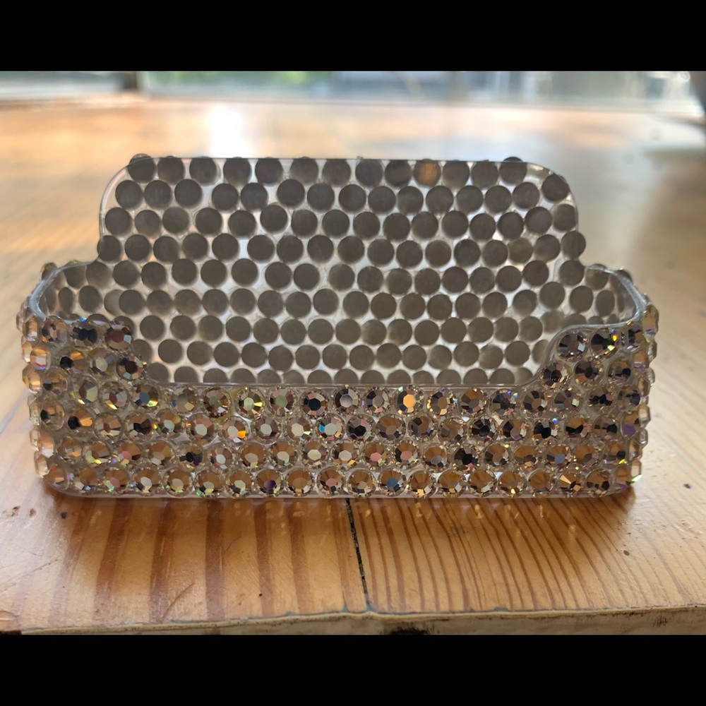 New with out tags Swarovski business card holder